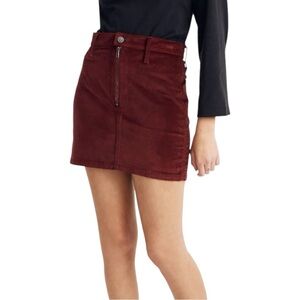 Madewell Red Mini Skirt